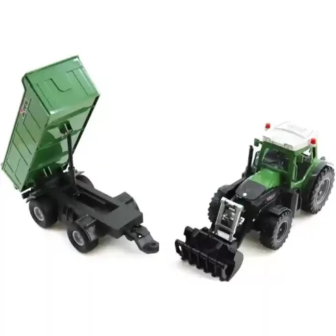 Távirányítós RC traktor utánfutóval 50cm