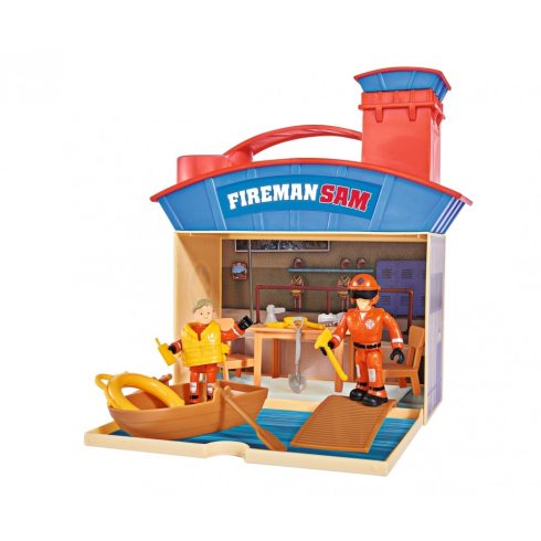 Simba Toys Sam, a tűzoltó - Hordozható vízimentő központ 2 figurával (109251033038)