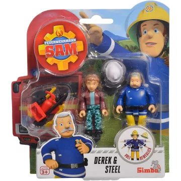   Simba Toys Sam, a tűzoltó - Dupla figuraszett - Derek és Steele (109251043038)