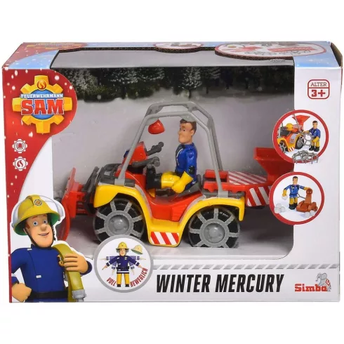Simba Toys Sam, a tűzoltó - Mercury hókotró quad Sam figurával (109251049038)