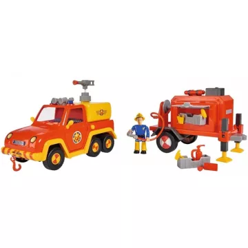   Simba Toys Sam, a tűzoltó - Venus tűzoltóautó utánfutóval és Sam figurával (109251076038)
