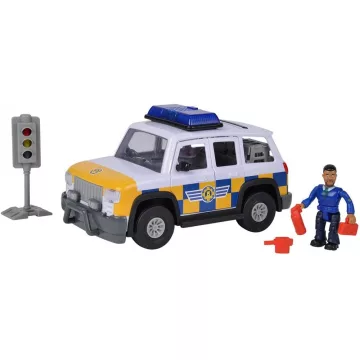   Simba Toys Sam, a tűzoltó - Rendőrautó fénnyel, hanggal és Malcolm figurával (109251096038)