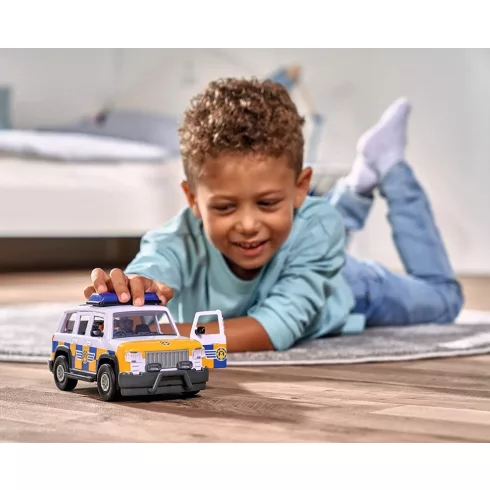 Simba Toys Sam, a tűzoltó - Rendőrautó fénnyel, hanggal és Malcolm figurával (109251096038)