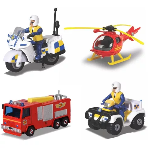 Dickie Toys Sam, a tűzoltó - Tűzoltó- és rendőr mentőcsapat készlet állomással (203093008)