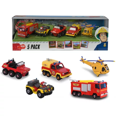 Dickie Toys Sam, a tűzoltó - Mentő járművek 5 db-os készletben (203094002038)