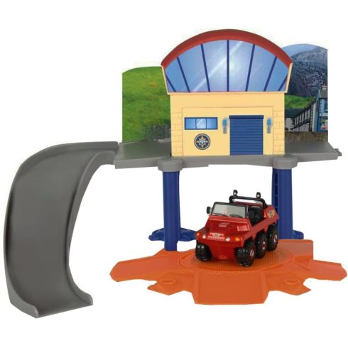 Dickie Toys Sam, a tűzoltó - Mini vízimentő állomás Hydrus kétéltű járgánnyal (203099618038)