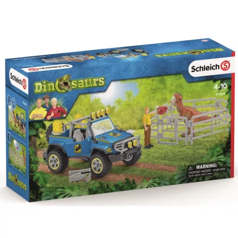 Schleich 41464 Terepjáró Giganotosaurus dinóval és ketreccel