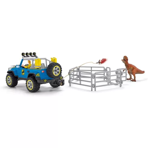 Schleich 41464 Terepjáró Giganotosaurus dinóval és ketreccel