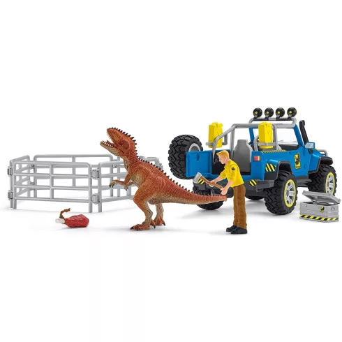 Schleich 41464 Terepjáró Giganotosaurus dinóval és ketreccel