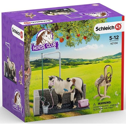 Schleich 42104 Mosóhely Hannoveri csődörrel