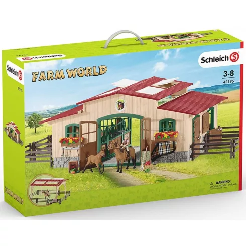 Schleich 42195 Lovarda musztáng lovakkal (csomagolássérült)