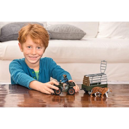 Schleich 42351 Quad utánfutóval és vadőrrel