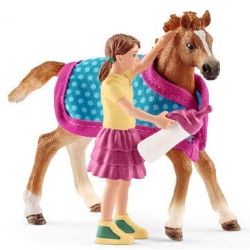 Schleich 42361 Angol telivér csikó kislánnyal