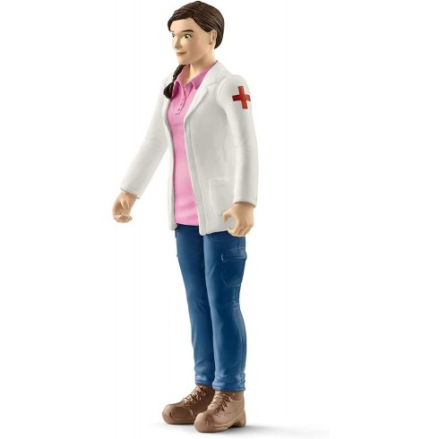 Schleich 42370 Mobil állatkórház hannoveri csikóval