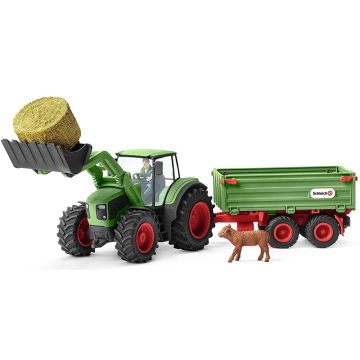 Schleich 42379 Traktor pótkocsival