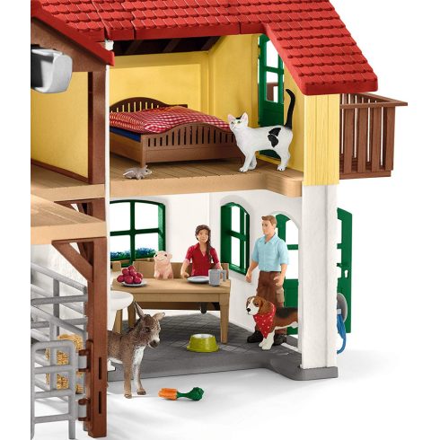 Schleich 42407 Farm ház istállóval és állatokkal