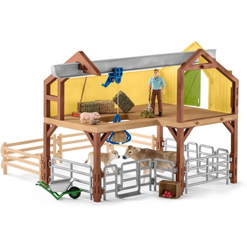 Schleich 42407 Farm ház istállóval és állatokkal