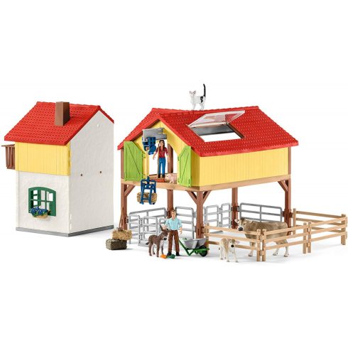 Schleich 42407 Farm ház istállóval és állatokkal