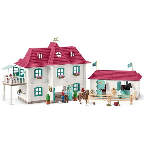Schleich 42416 Lakóház istállóval és lovakkal