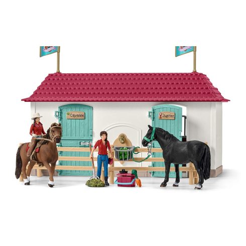 Schleich 42416 Lakóház istállóval és lovakkal