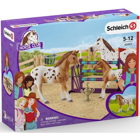 Schleich 42433 Appaloosa lovak karámmal