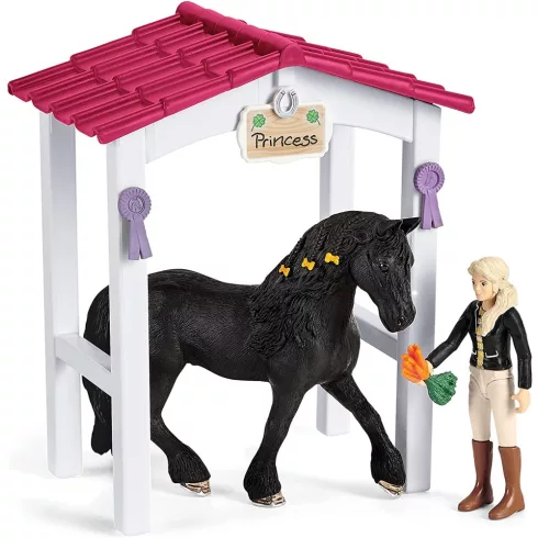 Schleich 42437 Istálló Torival és fríz lovával 