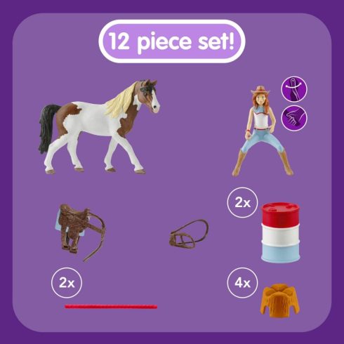 Schleich 42441 Hannah western lovaglókészlete