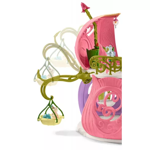 Schleich 42445 Csillogó virágház unikornisokkal, tóval és istállóval