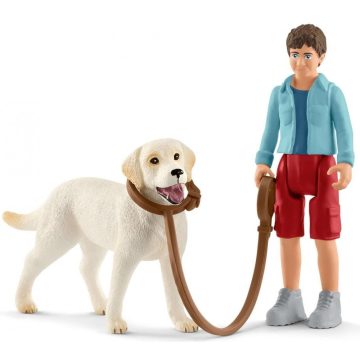  Schleich 42478 Labrador retriever sétáltatás (csomagolássérült)