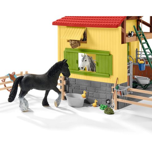 Schleich 42485 Lovarda Shire lovakkal (csomagolássérült)