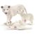 Schleich 42505 Nőstény fehér oroszlán kölykeivel