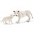 Schleich 42505 Nőstény fehér oroszlán kölykeivel