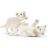 Schleich 42505 Nőstény fehér oroszlán kölykeivel