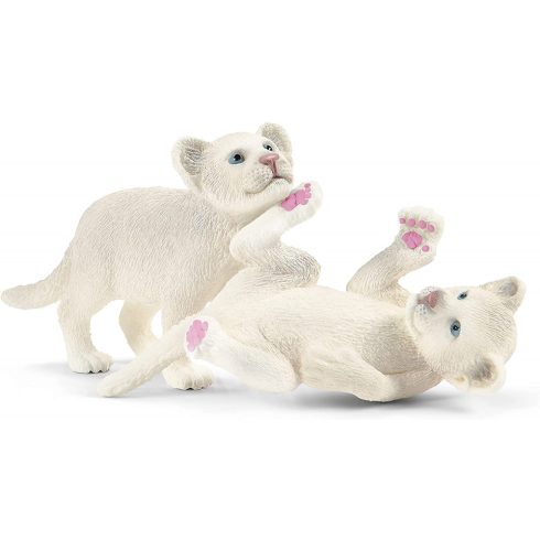 Schleich 42505 Nőstény fehér oroszlán kölykeivel