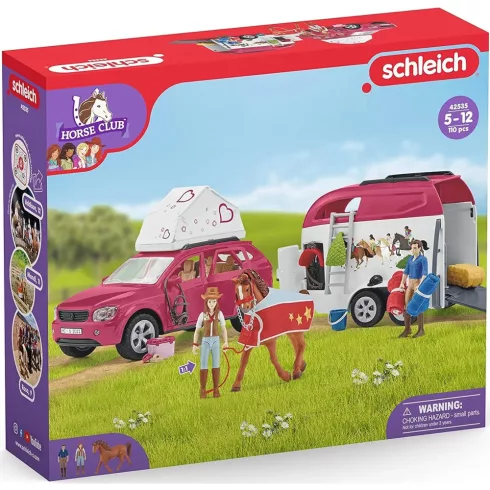 Schleich 42535 Lószállító autó Holstein lóval