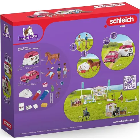 Schleich 42535 Lószállító autó Holstein lóval