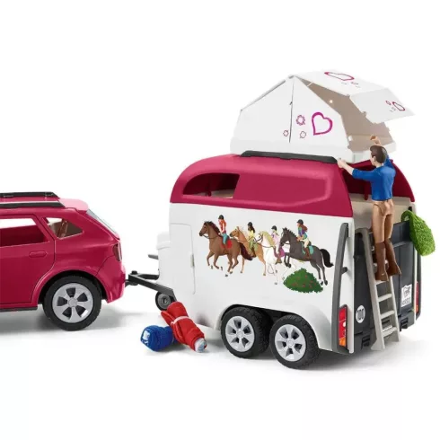 Schleich 42535 Lószállító autó Holstein lóval