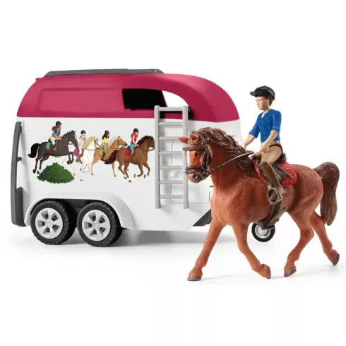 Schleich 42535 Lószállító autó Holstein lóval