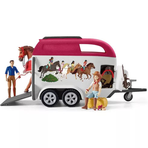 Schleich 42535 Lószállító autó Holstein lóval