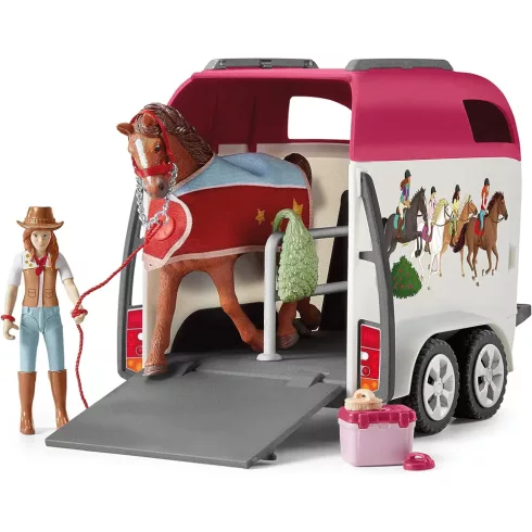 Schleich 42535 Lószállító autó Holstein lóval