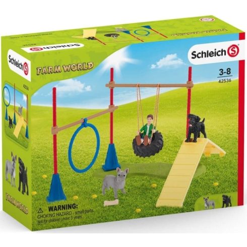 Schleich 42536 Kutyafuttató francia bulldoggal és törpe schnauzerrel
