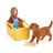   Schleich 42543 Kirándulás kézikocsival és labrador kiskutyával
