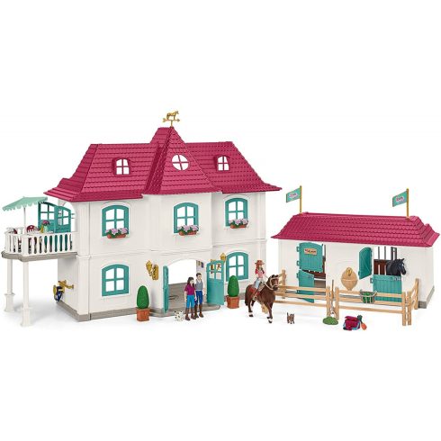 Schleich 42551 Lakóház istállóval és lovakkal (csomagolássérült)