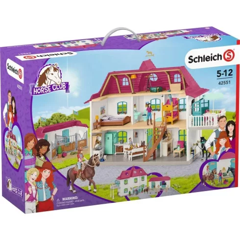 Schleich 42551 Lakóház istállóval és lovakkal