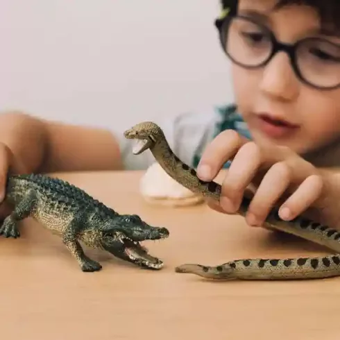Schleich 42559 Anakonda és aligátor csatája