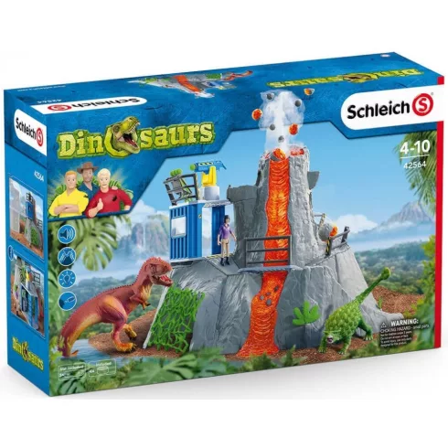 Schleich 42564 Nagy dínó vulkán bázis fény-, füst- és hanghatásokkal
