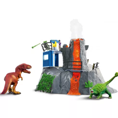 Schleich 42564 Nagy dínó vulkán bázis fény-, füst- és hanghatásokkal