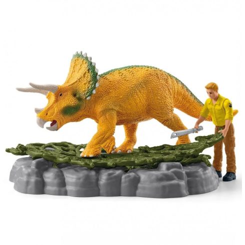 Schleich 42565 Dínómentő teherautó Triceratops dínóval