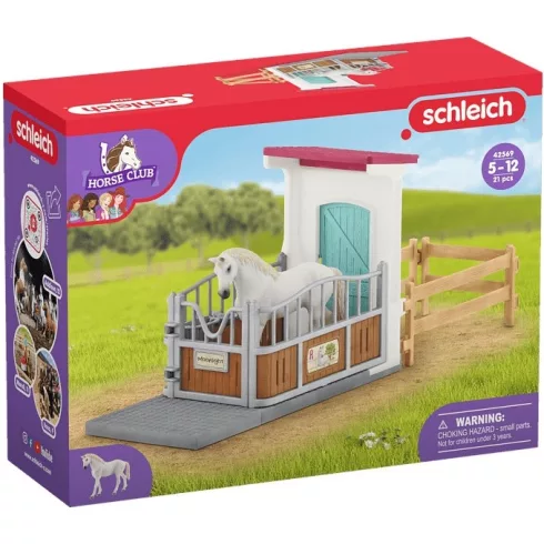 Schleich 42569 Istálló Angol telivér csődörrel