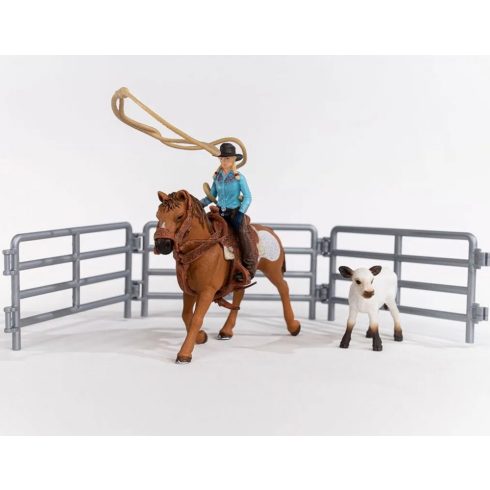 Schleich 42577 Lovas cowgirl lasszóval